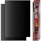 Renook Grill Mat Set of 2-100% Non-Stick BBQ Grill Mats, Heavy Duty, Easy to Clean & Reusable, Gas...