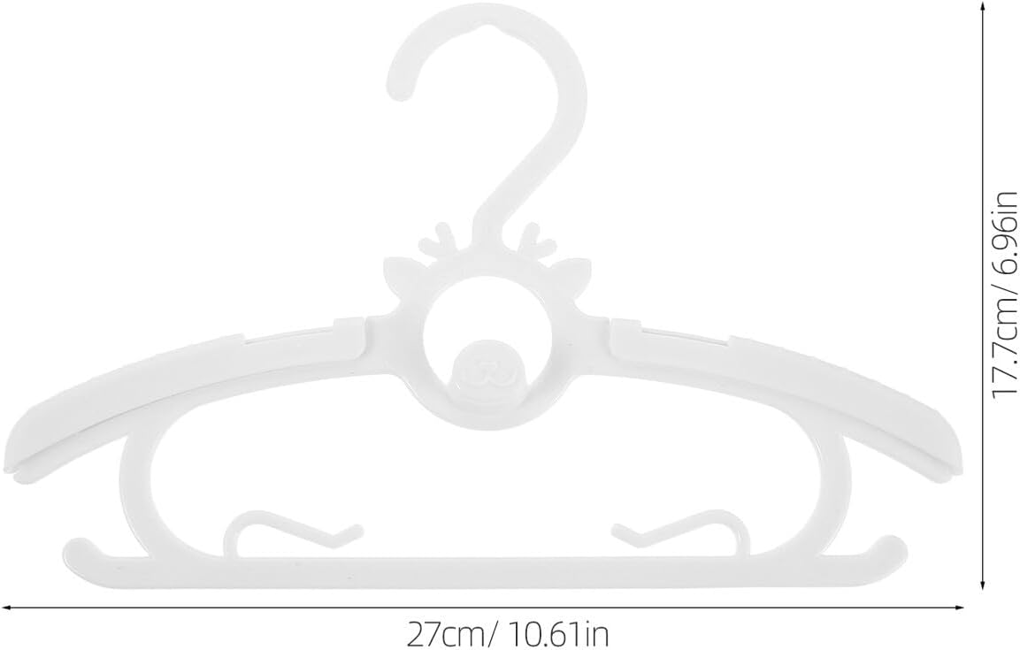 Healifty 30pcs Adjustable Non-Slip Retractable Plastic Hangers for Nursery and Closet Space Saving ’s Clothes Organizer