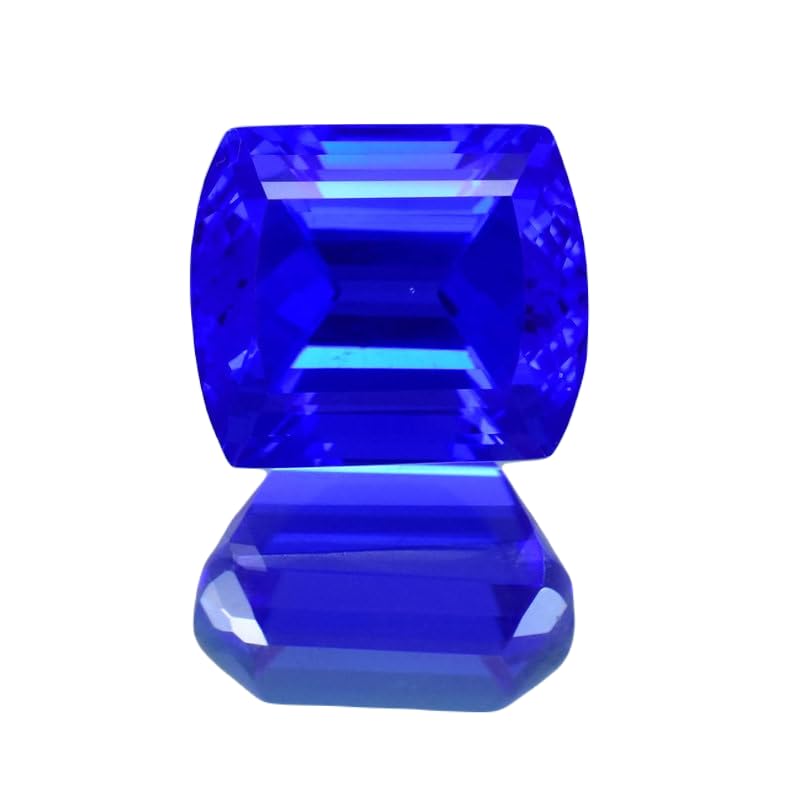 Gemme tanzanite naturelle de 20x17mm, élégance facettée coussin pour haute joaillerie
