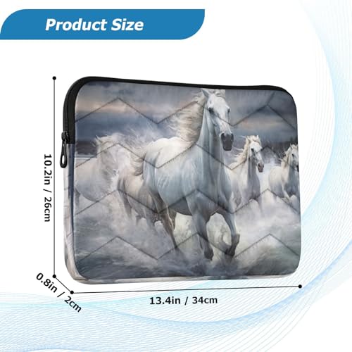 Funda para portátil 13-14 pulgadas Running White Horses miniatura 3