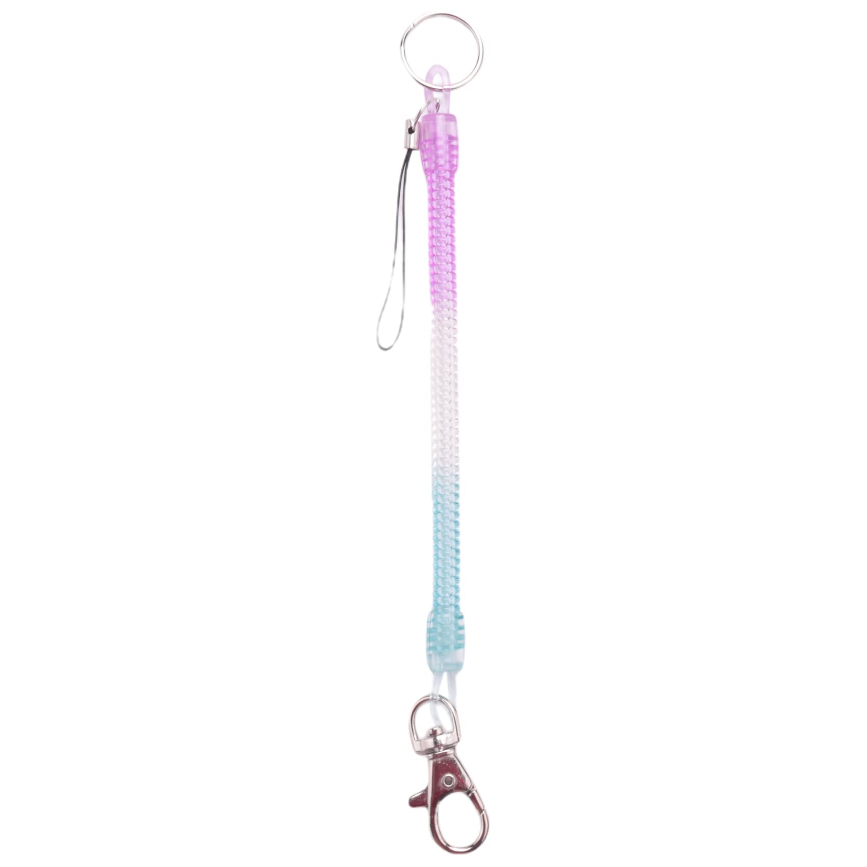 Barabesty Lobster Blue Spring Stretchy Coil Keyring Strap Rope Cord