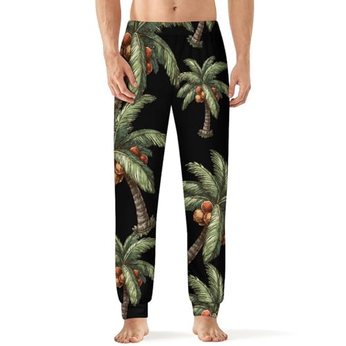 Palms Coconuts Tree Men's Pajama Pants Lounge Pant Sleepwear PJ Bottoms