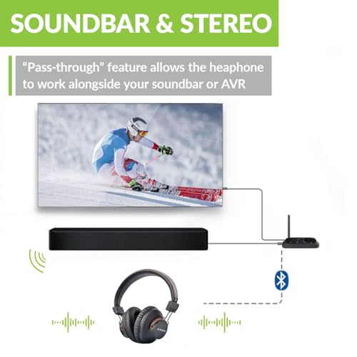 image for Avantree HT5009 - Wireless Headphones for TV Watching with Clear Dialo