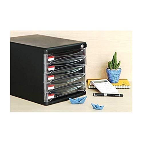 Classeurs de bureau à tiroirs JFDBGU meuble de rangement noir sécurisé - 3