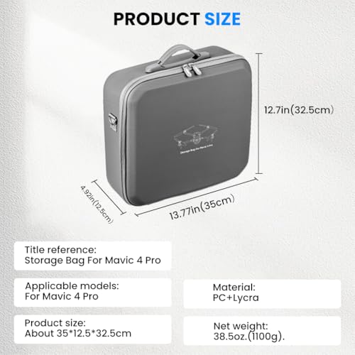 Image of ZORBES Compatible with Mavic 4 Pro Drone Travel Bag, EVA Hard Case