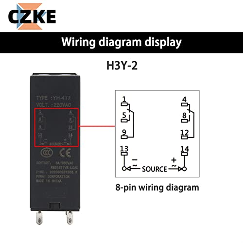 Retardateur de temps numérique H3Y-4 commande 12V relais de précision