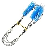 Little Syohe Aquarium Filter Brush Long Brush Flexible Double Ended Bristles Water Pipe Brush Tube Brush for Fish Tank or Home Kitchen