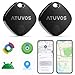 ATUVOS Air Tag Pro Smart Tag Tracker para Android & iOS, Dual Sistema Buscador de Objetos Compatible con Google Localizador o Apple Buscar APP, para Llaves/Equipaje/Maleta.Batería Reemplazable. 2 Pack