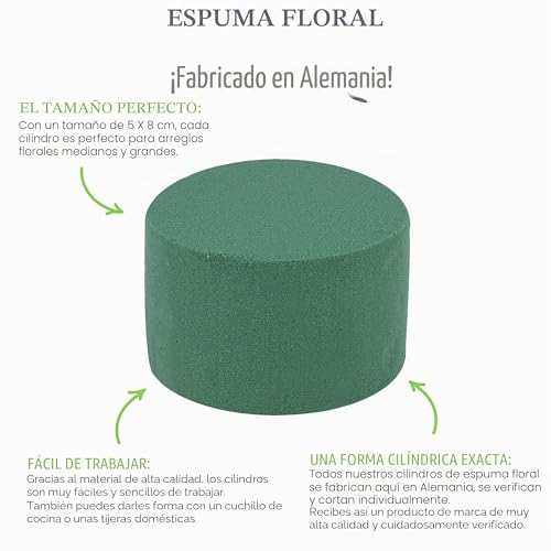 Miniatura 2 de Eles Vida Conjunto De Cilindro De Espuma Floral Floral De 8 Piezas 8x5 Cm - Espuma Floral Húmeda, Musgo Floral, Masilla Floral - Arreglos Florales De Cono - Esponja Floral Para Artesanía