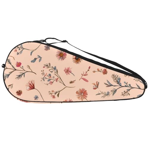 Housse de raquette de tennis à rayures rouges avec bandoulière