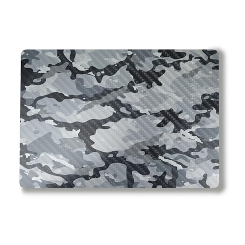 Carbon Fiber Laptop Skin Compatible with Alienware M18 R2 (2024) - Gray Camouflage - Premium 3M Vinyl Protective Wrap Decal Cover - Easy to Apply | Crafted in The USA by MightySkins