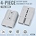 ZEHGCH 175Amp 600V Battery Cable Quick Connect/Disconnect Connector Plug Kit for Car Forklift Motor Winch Trailer (2AWG 4PCS Gray)
