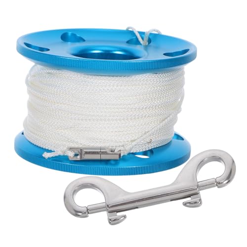 Carrete de dedo para buceo Hemobllo con línea y gancho de aluminio resistente