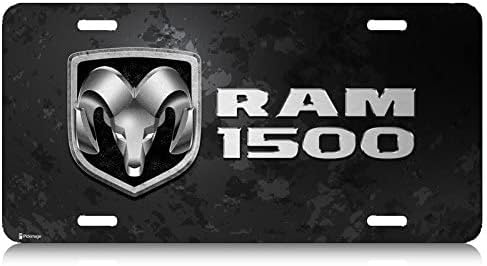Hecho para RAM 1500 Metal Look Graphic Special Aluminio Metal Matrícula