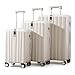 Hanke Luggage Sets 3 piece Carry On Luggage with Wheels PC Hard Shell Suitcases Lightweight Checked Tsa Luggage Extra Large Travel Suitcase Woman Men 20/24/29 Inch(Ivory White)
