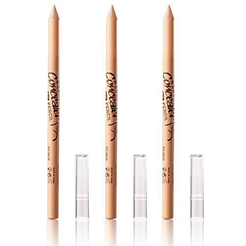 3 PCS Wonder Concealer Pencil, Contour Concealer Stick Highlighter Set, Waterproof Full Coverage Foundation Concealer for Eye Dark Circles Spot, Scar, Tattoos (B03#)