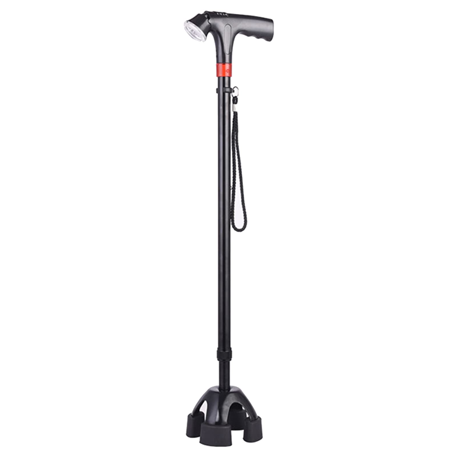 Bastone Da Passeggio,Aiuto Da Passeggio Regolabile In Altezza,Aiuto Da Passeggio Flessibile E Durevole Con Suono Ad Alti Decibel E Design Di Allarme Luminoso E Luce A LED,Per Anziani Portatori Di Ha