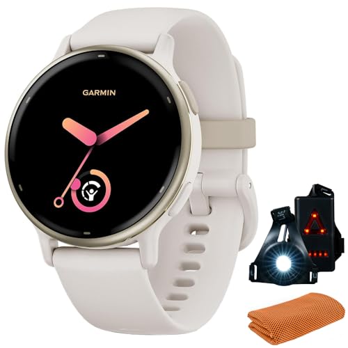 Montre connectée Garmin Vivoactive 5 010-02862-11 de fitness avec serviette de sport et éclairage