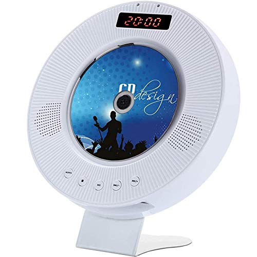 Wand-CD-Surround-Sound CD DVD-Player Stereo FM Radio tragbare Musik-Player USB-Bluetooth-Steuerungsunterstützung TF Auto,Weiß