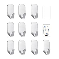 kleine Haken selbstklebend Edelstahl, Handtuchhaken ohne Bohren für Bad und Küche, starke Klebehaken für Wand