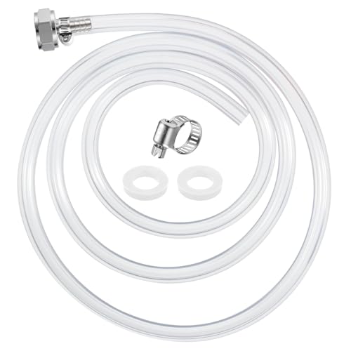 MRbrew 10FT Draft Beer Line Kit with Barb Connector, 3/16" ID 7/16" OD Brewing Tubing for Kegerator, Beer Tower, D Coupler Tap - Homebrew Clear Vinyl Dispensing Hose & Accessory Set