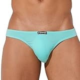 [ジーステーション] ブリーフ ビキニブリーフ ビキニ S グリーン 綿コーマ こだわりストレッチコットン 男性下着 メンズ ローライズ タグレス 無地