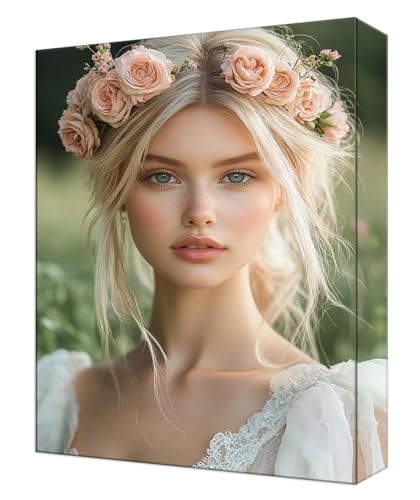 Peinture par Numéro Adulte Couronne Fille Kit DIY 60x80cm