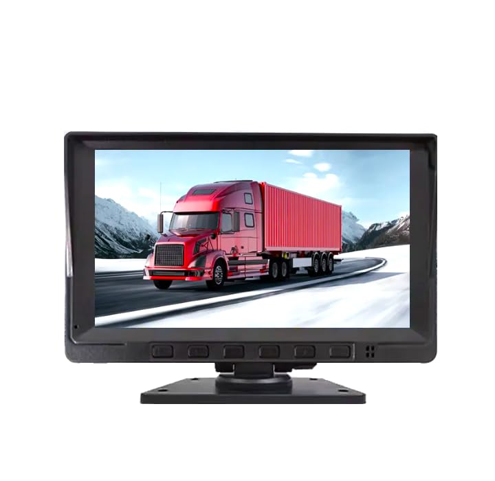 Justrack 7 inch Full HD IPS Monitor Screen with Aviation Port, 12/24 Volt (JT-07A-LCD) Suitable for MDVR and Vehicle Camera and Other Multipurpose uses-image-1