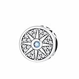 Grösse: charm beads(ohne Kette).Die Lochgröße des baumelnden Anhängers ist 4.5 mm(0,18 zoll),was mit Pandora, Chamilia, Biagi, Troll und anderen europäischen Armbändern oder Halsketten kompatibel ist.