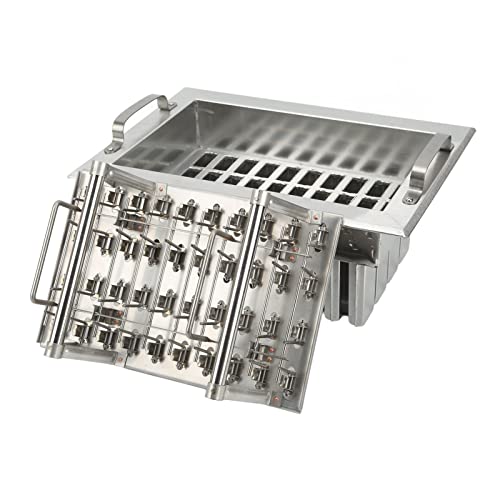 Luqeeg 40pcs Stainless Steel, Commercial Ice Lolly Ice Ice Cream Maker Stick Holder DIY Ice Cream Maker Machine(40 Stick Holes)