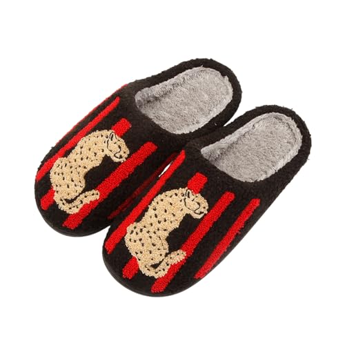 Image of LNERIP Animal Slippers Fruit Slippers Plant Slippers Various Cartoon Patterns Fluffy Soft Memory Foam Retro Indoor Outdoor Home Couple Shoes