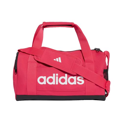 adidas Unisex Essentials Linear Duffel Bag Duffel_Bag, Power pink/White, One Size – Ansicht 1