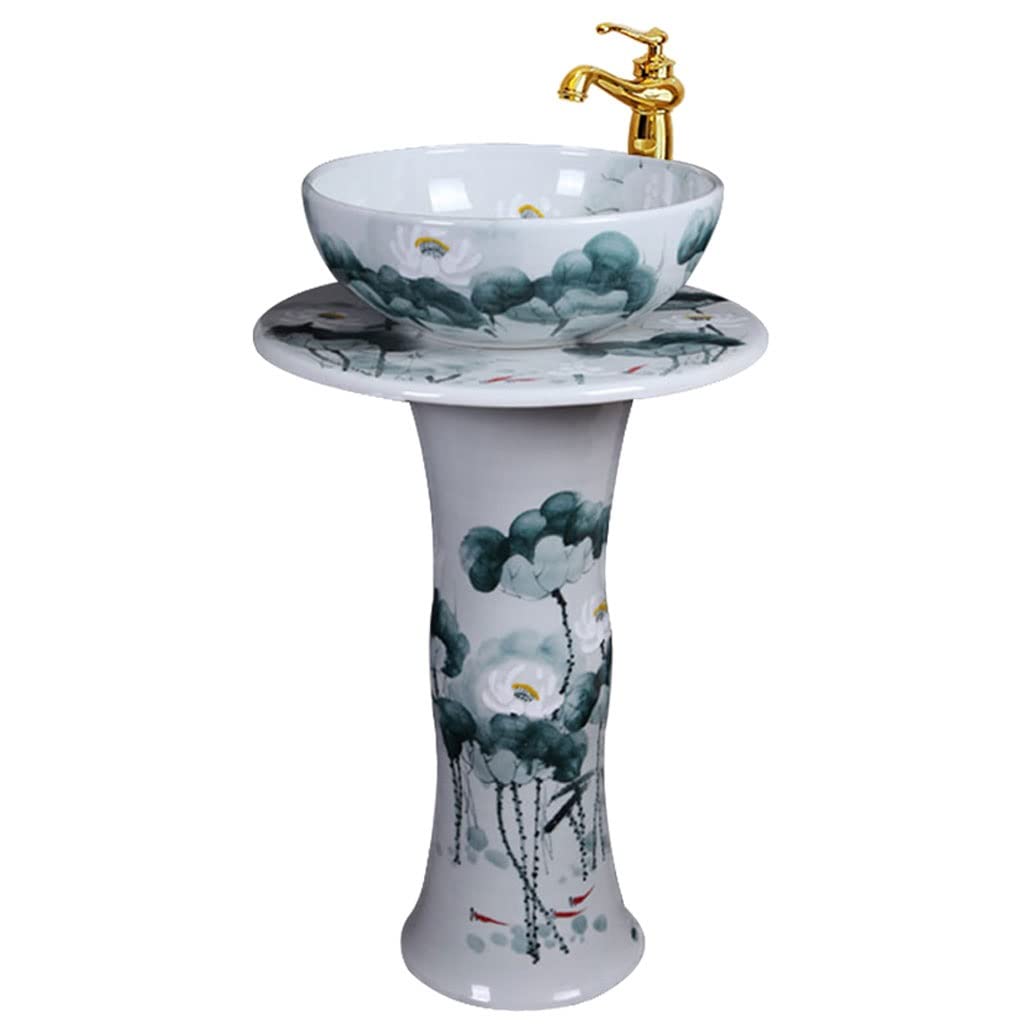 Rkvxcjhdr A Pedestal Sink Pedestal Sink Rt Pedestal Basin Ceramic Bathroom Washbasin Balcony Toilet Freestanding Bathroom Sink Bathroom Sinks