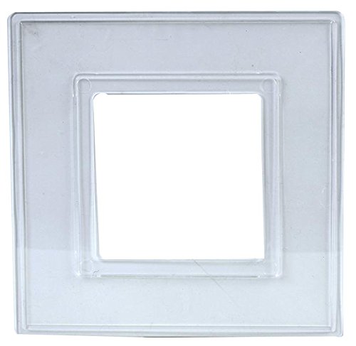 BURNTEC® Finger Plate (2 in a Pack) Surround for Single Light Switch Faceplate or Electrical Plug Socket Back Panel Clear or White (Clear)