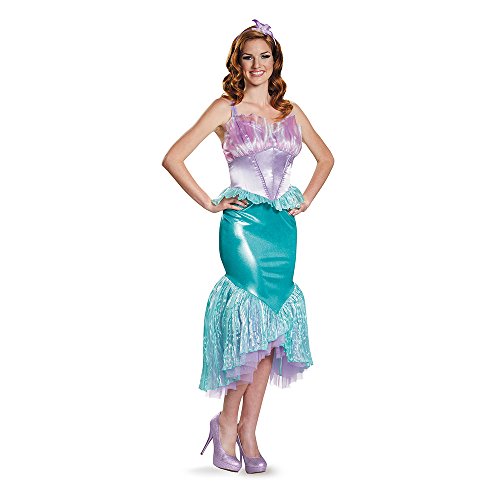 Disguise Women's Ariel Deluxe Adult Costume, Multi, Medium