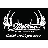 EBBQ DWD Mathews Solocam Antler Decal, 12x9-Inch, White