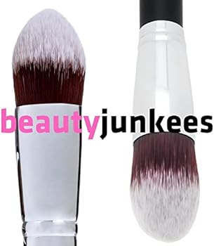 Under Eye Concealer Brush - Beauty Junkees Tapered Kabuki Brush with Soft Synthetic Bristles for Concealing, Blending, Setting, Buffing with Powder, ...
