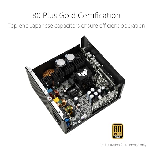 ASUS TUF Gaming 1000W Gold White Edition – Bloc d'alimentation (1000 Watt, modulable, 80+ Gold, ATX 3.1, PCIE 5.1, Ventilateurs axiaux à Double roulement à Billes, Revêtement Protecteur PCB)