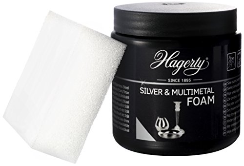 SCHIUMA ARGENTO PREMIUM per una pulizia efficiente e una cura completa di oggetti in metallo argentato o argentato, stagno, acciaio inossidabile e cromo che vengono utilizzati frequentemente e regolarmente a tavola
