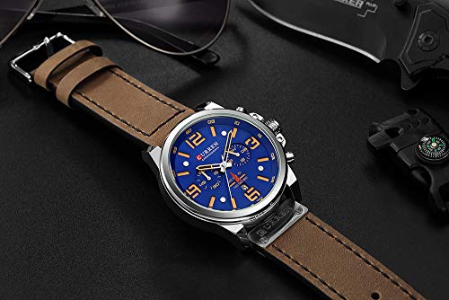 Anself CURREN 8314 homens relógio de quartzo relógio de marca relógio de pulso calendário hora minut