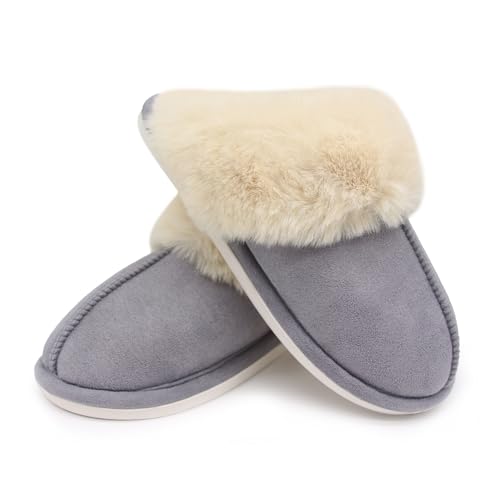 Plush Slippers for Women and Men, Ultra Soft Style Indoor House Shoes, Non-Slip Cozy and Washable slippers4
