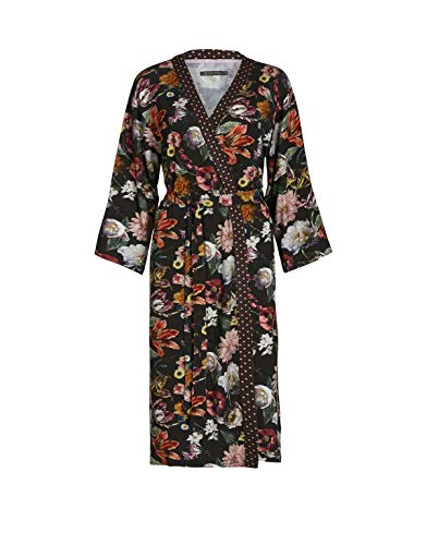 Preisvergleich Produktbild ESSENZA Kimono Sarai Filou Blumen Pfingstrosen Tulpen Viskose Espresso, Xs