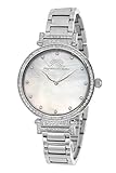 Porsamo Bleu Luxury Chantal Stainless Steel Silver Tone White Topaz Women's Watch 671ACHS