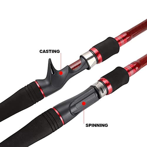 XIANGE100-SHOP Angelrute Combo Kohlenstoff-Teleskop-Angelrute Spinning Gießstange Leistungsabschnitte Köderstange für… – Bild 5