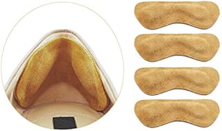 Premium Leather Heel Grips Liner Cushions Inserts for Shoes Too Big, Heel Pads for Heel Pain,Filler Protect Improved Women Men Shoe Fit and Comfort, Khaki,3 Pairs (0.35 inch Thicker)