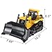 DFERGX Remote Control Bulldozer 1/16 RC Front Loader Tractor Toy 2.4Ghz RC Construction Vehicles RC Dozer Toys for Boys Adults, 9 Channel Track Dozer Cars with Light & Sound