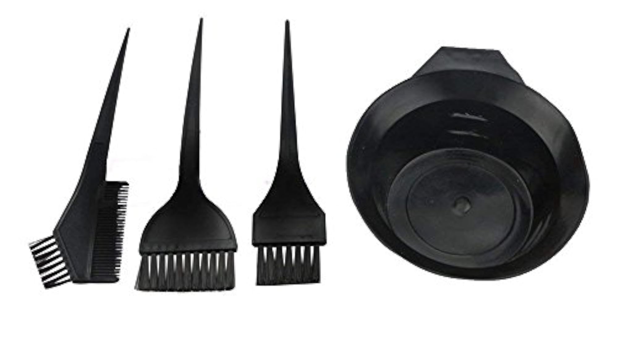Hair Dye Bowl & Brushes Set for Men and Women, Black