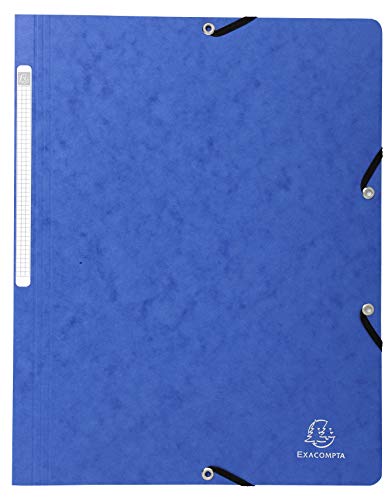 Pochettes Exacompta 5512E bleu pour organiser les cours et bureaux