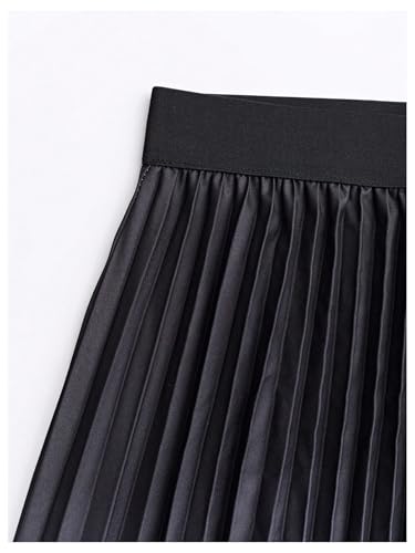 OYOANGLE Women's Ombre Pleated Long Skirts Elastic Waist Beach Vacation Flowy Boho Skirt2