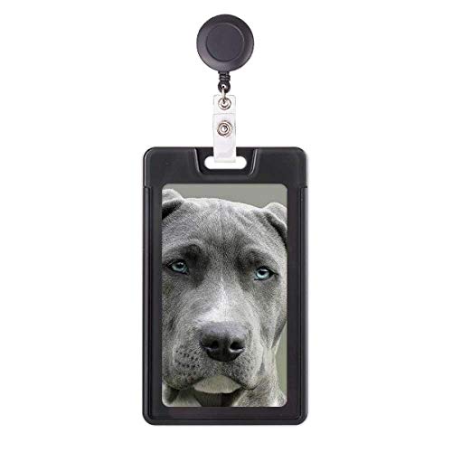 Porte-badge rétractable chien Handsome avec enrouleur robuste pour cartes d'identité